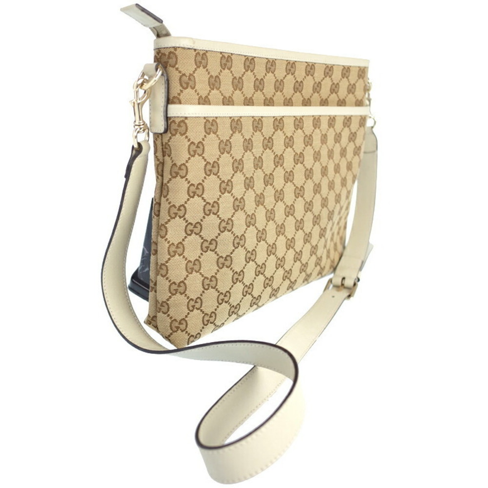 Gucci canvas crossbody Brown ebony beige bag GG